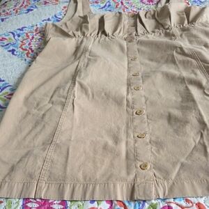 Shirred Button Front Dress